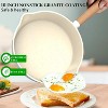 imarku Non Stick Frying Pans with Lid, 10 Inch Saute Pan with Removable Handle, Granite Coating Cooking Pan, Healthy Cookware, PFOA Free, Cream - 3 of 4