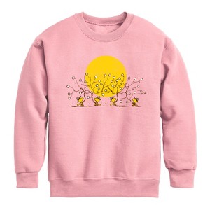 Boys' - Peanuts - Woodstock Marshmallows Graphic Long Sleeve Fleece Sweatshirt - 1 of 4