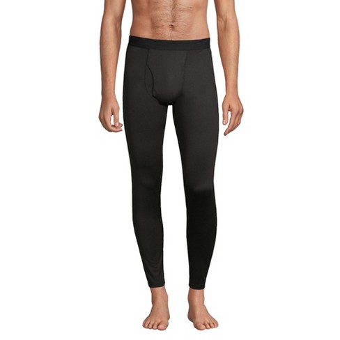 Lands' End Men's Stretch Thermaskin Long Underwear Pants Base Layer - Small  - Black : Target