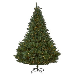 8ft. Spruce Artificial Christmas Tree with 500 Clear Lights and 1948 Branches – Classic Full Holiday X-Mas Tree - 1 of 4