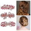 Unique Bargains Women's Sparkly Rhinestones Hair Clips Hair Barrettes Hairpin 3 Pcs - 2 of 4