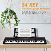 GLARRY 54 Lighted Keys Electric Keyboard Piano for Beginners Portable Music Keyboard Baby with Music Stand, Microphone, Power Supply, Headphone - 3 of 4