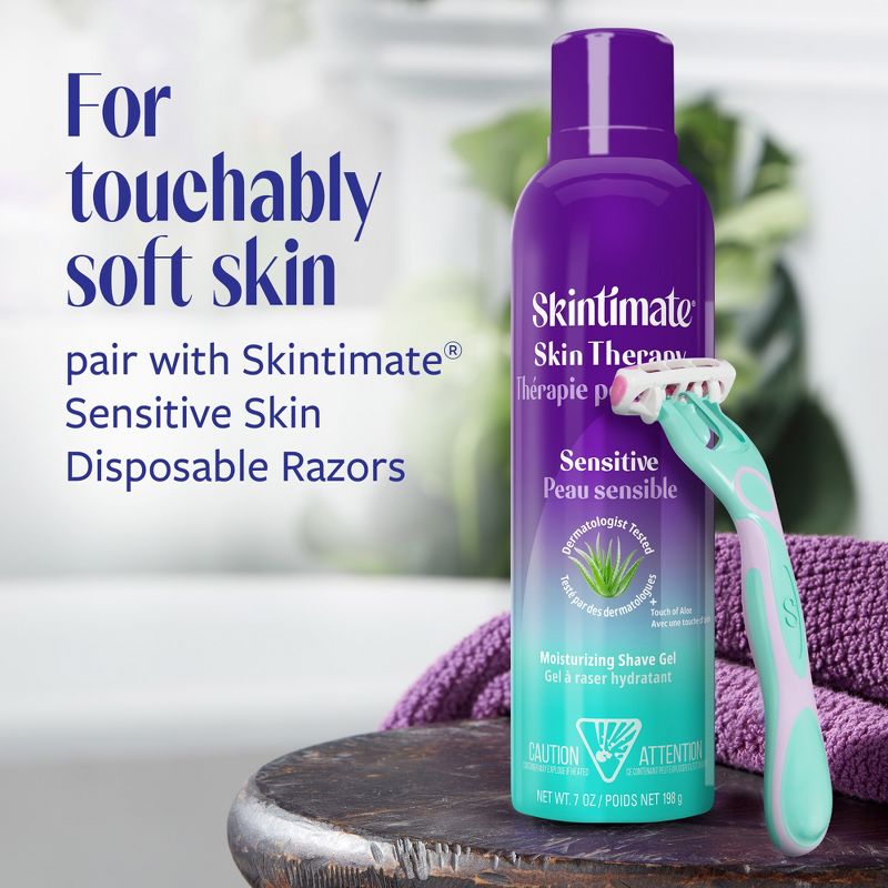 Skintimate Skin Therapy Sensitive Skin Women&#39;s Shave Gel - 7oz, 6 of 8