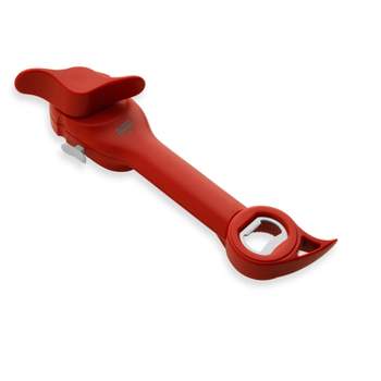 Farberware Professional Stainless Steel Can Opener W/Built-In Bottle Opener  Red
