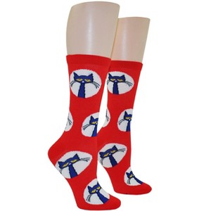 Pete the Cat Adult Pete Polka Dot Crew Socks - 1 of 2