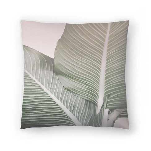 Large Leaf Study Ii By Modern Tropical Throw Pillow - Americanflat