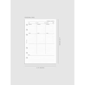 2026 Dated Weekly Task Planner Insert | Monday Start | Cloth & Paper - 1 of 4
