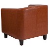 Emma and Oliver Leather Lounge Chair with Sloping Arms - 2 of 4