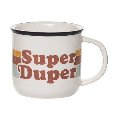 Totalee Gift Super Duper Retro Mug Ceramic White 16 oz