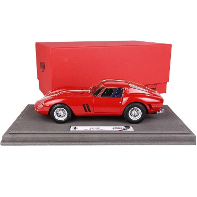Ferrari 250 GTO Red w/Green, White & Red Stripes "Press Day 1962" w/DISPLAY CASE Ltd Ed to 300 pcs 1/18 Model Car by BBR