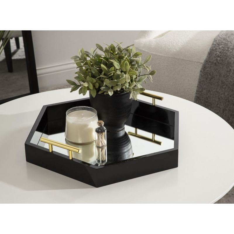 Kate and Laurel Lipton Narrow Rectangle Wood Accent Tray, 6 of 9