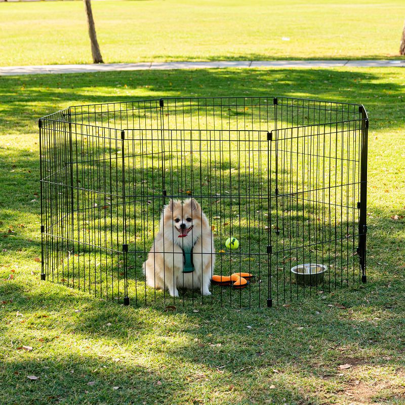 IRIS USA Exercise 8 Panel Wire Metal Pet Playpen for Dog, 6 of 10