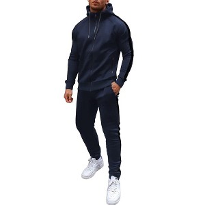 COOFANDY Tracksuit Mens with Zipper Pockets Full Zip Hoodie Sweatsuit 2 Pieces Running Jogging Sports Casual Sweat Suits - 1 of 4