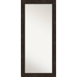 30" x 66" Non-Beveled Stately Bronze Full Length Floor Leaner Mirror - Amanti Art: Tall, Rectangular, Polystyrene Frame - 1 of 4