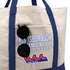 Kingsborough Community College Primary Logo Canvas Tote Bag With External Pocket, Reusable Shoulder Bag for Shopping, School, Beach - 2 of 4