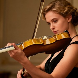 TopComfy 3/4 Acoustic Violin Set with Hard Case Bow Shoulder Rest Rosin Extra Strings Sordine for Kids 9-11 Years Old, Brown, 30.71"*9.84"*5.12" - 1 of 4