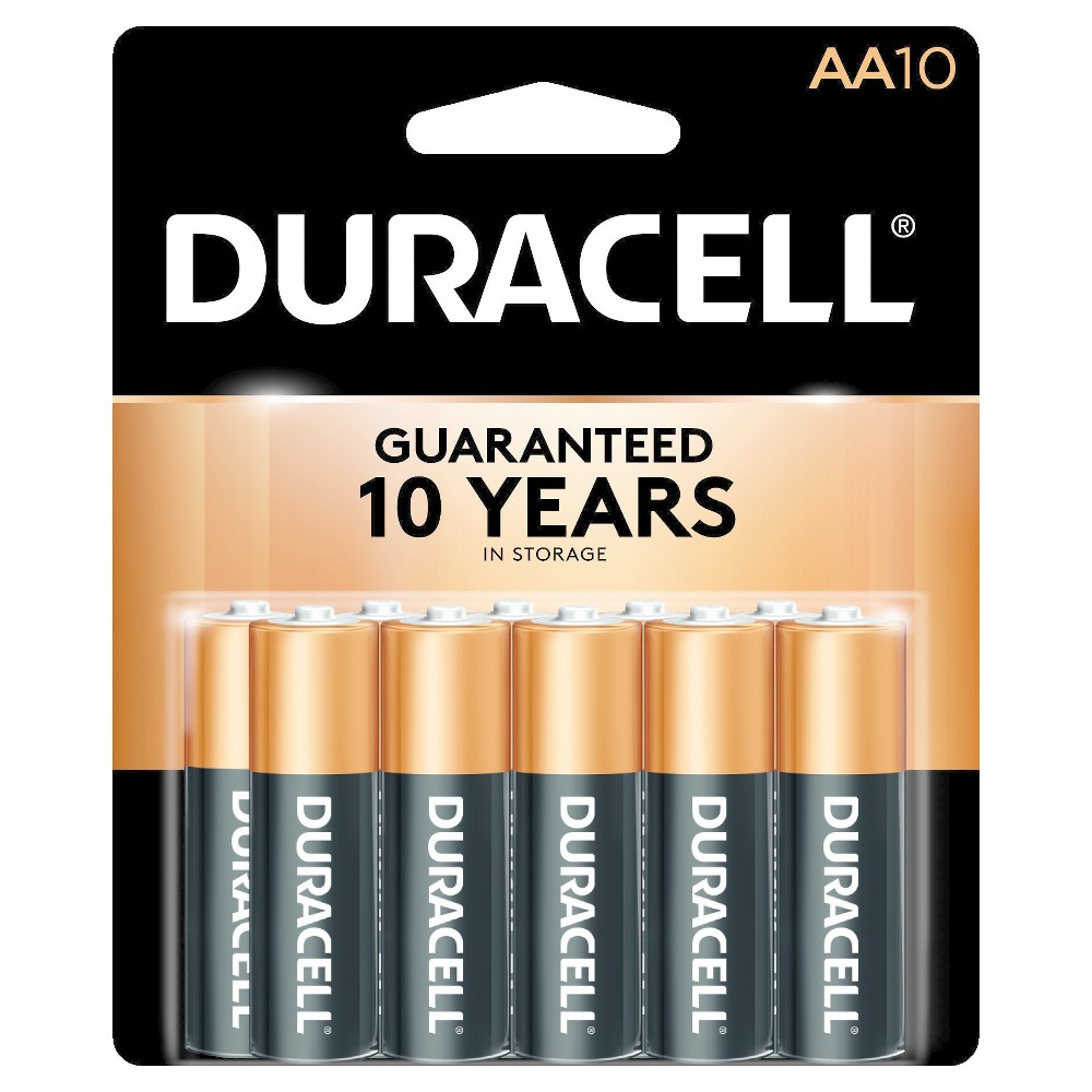 Duracell MN1500B10Z Coppertop Alkaline Batteries- AA- 10/Pack