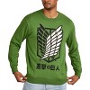 Ripple Junction x Attack on Titan Men's Ugly Christmas Sweater Scout Shield Logo with Kanji - 3 of 4