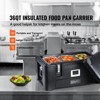 VEVOR Insulated Food Pan Carrier, 36Qt Capacity, Stackable Catering Hot Box with 3 Stainless Steel Pans, Top Load LLDPE Food Warmer, Black - 3 of 4