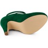 Allegra K Women's Platform Cross Strap Round Toe Stiletto Heels Pumps - 4 of 4
