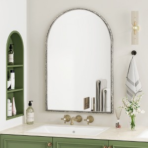Sapphtopaz Retro Bathroom Mirror, Vanity Mirror with Iron Frame, Wall Hanging Decorative Wall Mirrors for Bathroom, Over Sink - 1 of 4