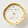 Scalloped Ceramic Driftwood & Amber Jar Candle Yellow - Hearth & Hand™ with Magnolia - 3 of 4