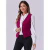 INSPIRE CHIC Women's Steampunk Velvet Sleeveless Button-Down V-Neck Suit Vest - 3 of 4