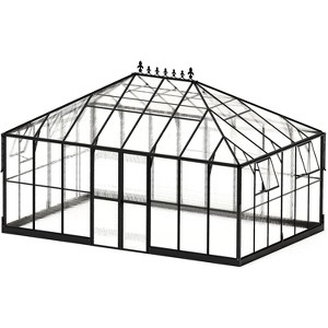 AMERLIFE Polycarbonate Greenhouse with Vent Windows, Lockable Double Doors - 1 of 4
