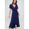 WEST K Women's Georgia Faux Wrap Dress with High-Low Hem and Tie Waist - 3 of 3