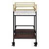 Goodspring Faux Marble Top 2 Shelf Serving Cart Black/White - HOMES: Inside + Out - 4 of 4