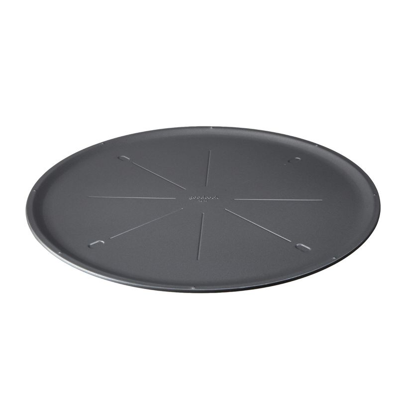 GoodCook 16&#34; Nonstick Steel Ready Pizza Pan with Guides Gray, 2 of 7