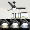 Black Ceiling Fans with Lights 52 Inch Ceiling Fan with Light and Remote 6 Speed Quiet Noiseless 3 CCT, Reversible for Bedroom Living Room - 3 of 4