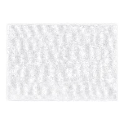 Luxurious White 100% Cotton Reversible Bath Rug