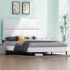AMERLIFE Upholstered Bed Frame with Adjustable Headboard - 3 of 4