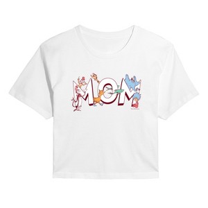 Women's - Dr. Seuss - Mom Seuss Characters Cropped Graphic T-Shirt - 1 of 4