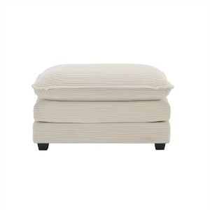 OUTSUPPLY Ottoman Footstool, Retro Storage Pouf, Living Room Accent - 1 of 3