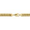 Black Bow Jewelry 9.3mm 10k Yellow Gold Hollow Miami Cuban (Curb) Chain Bracelet - 3 of 4