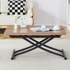 43" Multifunctional Lift Table with Wood Grain Top and Metal Legs for Coffee, Dining, Office, and Dressing Use - 4 of 4