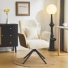 Karl Home | 28.3 inch BeigeChenille Dovetail Swivel Office Chair - 3 of 4