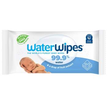 WaterWipes Plastic-Free Original Unscented 99.9% Water Based Baby Wipes - (Select Count)