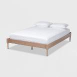 Cielle French Bohemian Wood Platform Bed Frame - Baxton Studio