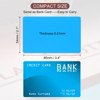 Unique Bargains Aluminum Alloy Laser Engraving Double Side Printable Business Cards 300 Pcs - 2 of 4