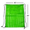 GSE 19"x15" Mesh Drawstring Backpack Bag for Sports Gym Gear, Backpacking, Camping Gear, Travel - 2 of 4