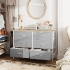 GALAXHERO Wide Dresser with 6 Drawers, TV Stand for 50 Inch TV, Entertainment Center with Metal Frame, Wooden Top, Fabric Storage Dresser for Bedroom - 3 of 4