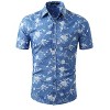 Lars Amadeus Men's Short Sleeves Button Down Printed Shirts - 3 of 4
