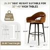 Dyonery Set of 2 Counter Height Swivel Barstools PU Leather 26" H Upholstered Bar Stools with Back&Arms for Kitchen Island,Home Bar - 3 of 4