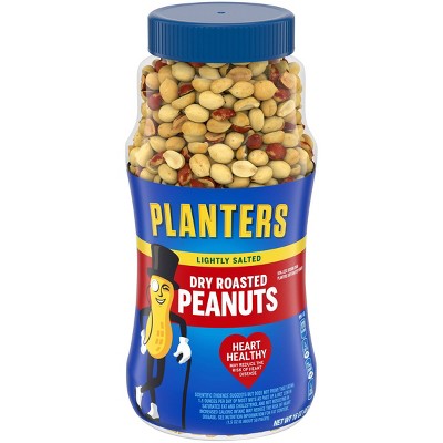 Planters Heart Healthy Lightly Salted Dry Roasted Peanuts - 16oz