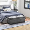 NicBex 46" Storage Bench Ottoman with Storage Steel Frame Button Tufted Storage Bench for Bedroom and Entryway - 2 of 4