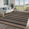 Modern Easy Jute Rug Machine Washable Striped Print Indoor Outdoor Carpet - 3 of 4