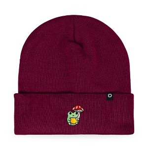 Dalix Mushroom Frog Embroidered Beanie Hat Cotton Cute Winter Fall Cap Womens - 1 of 4